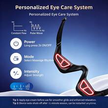 Revitaleyes Microcurrent Eye & Face LED Red Light Beauty Device, Red Light Therapy Massage Glasses For Under-Eye Revitalization, Advanced Eye Massager To Remove Eye Wrinkles, Relieve Eye Fatigue, Fade Dark Circles And Relax Eye Pressure - Black - View 4
