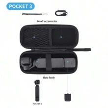 適用於 Pocket 3/4 的收納包，耐壓防摔防水迷你便攜手提包，Pocket 3/4 行動攝影機收納盒，EVA 硬殼相機保護殼，運動攝影機配件 - 查看 5