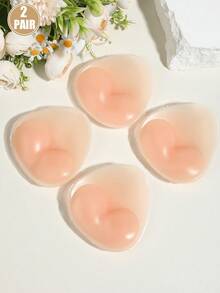 1 Pair Reusable Silicone Breast Pads, Invisible Lifting Pads, Suitable For Swimwear And Lingerie, Natural Breast Enhancement Design - Multicolor - View 10