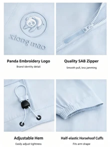 CAMEL CROWN Jaket Softshell Berkerudung Unisex Baru, Tahan Angin, Bernapas, Cocok untuk Aktivitas Luar Ruangan, Kasual, dan Serbaguna. - Biru Berkabut - View 5