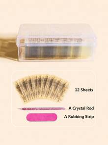 YBJK 1200pcs/50pcs Thick Jelly Glue Double-Sided Adhesive High-End Nail Stickers, Breathable And Waterproof, Suitable For Various Nail Tips, Includes Gift Storage Box, Nail File, Nail Polish Remover And Other Tools - Clear - View 10