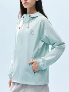 CAMEL CROWN Unisex Summer Raw Yarn Sun Protection Hooded Jacket, UPF100+ Cooling UV Shield Coat For Women & Men - Salt Mist Blue - View 1