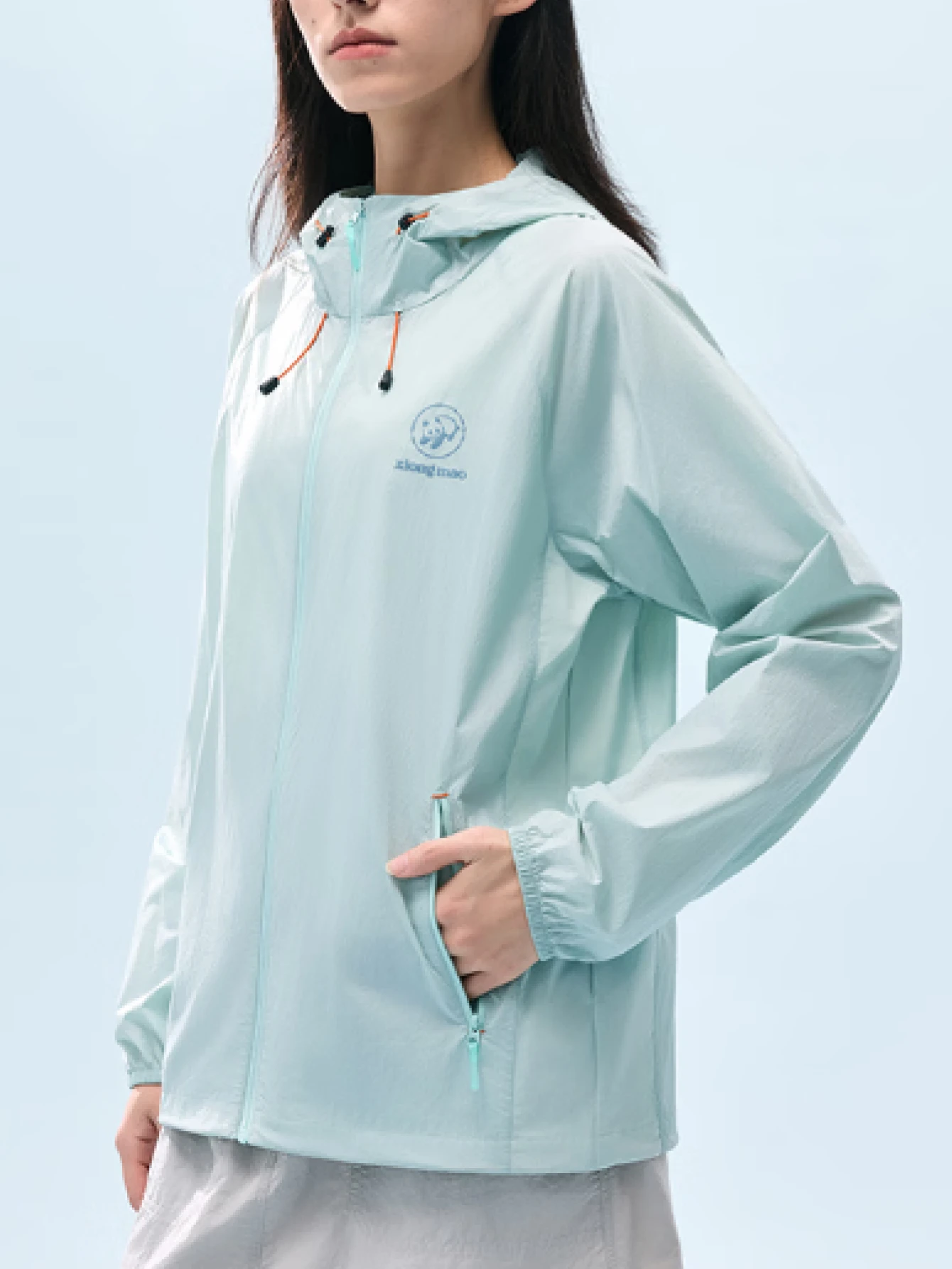 CAMEL CROWN Unisex Summer Raw Yarn Sun Protection Hooded Jacket, UPF100+ Cooling UV Shield Coat For Women & Men - Salt Mist Blue - View 1