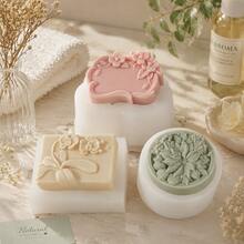 Flower Silicone Soap Mold Luxury Floral Embossed Soap Making Mold DIY Botanical Craft Mold For Handmade Soap Candle Wax Resin Art - Flower Mold - View 1