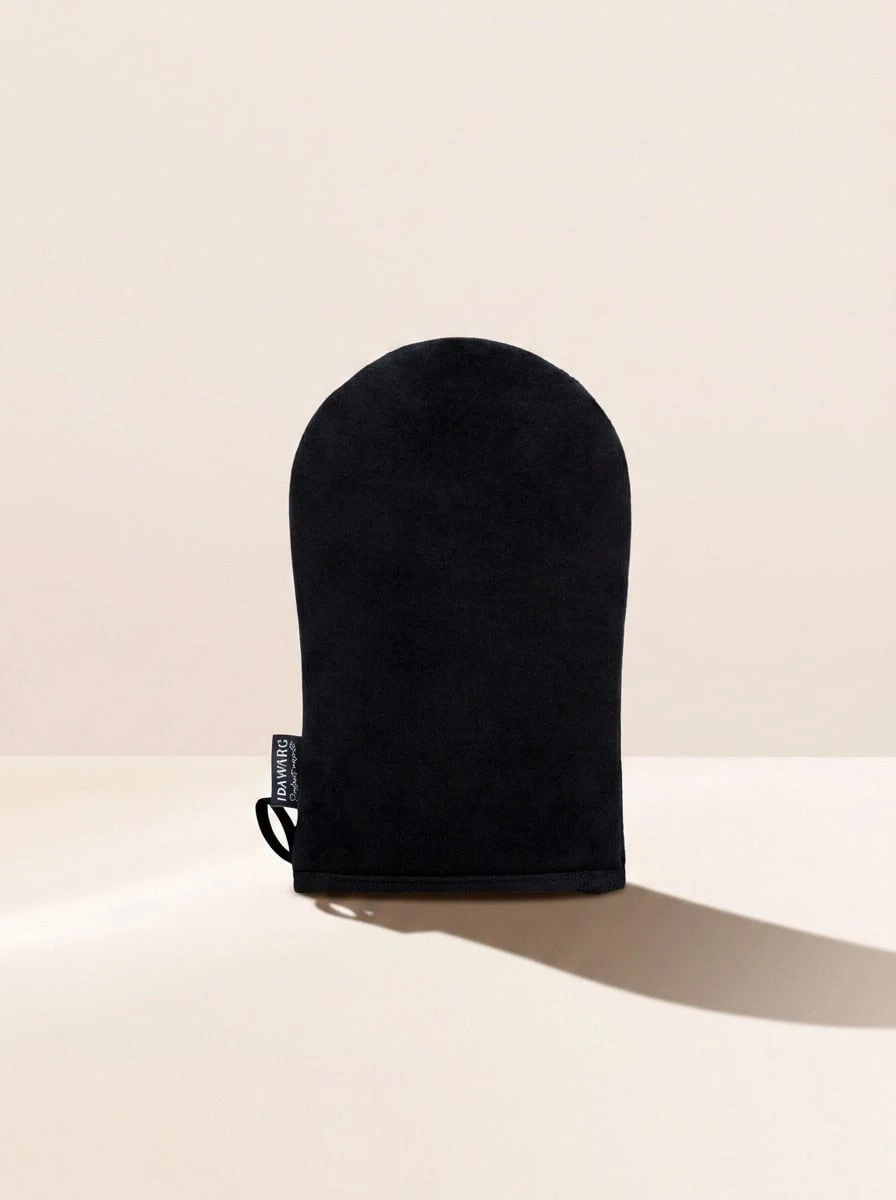 IDA WARG Luxurious Tanning Mitt – Black Velvet Applicator With Hanging Loop For Streak-Free Self-Tanner, Double-Sided Soft Microfiber, Washable And Reusable, Professional Sunless Glow At Home, Essential For Bronzing Enthusiasts - Claro - Ver 1