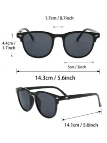 4 Pairs Men's Combination Frame Sunglasses, Classic, Suitable For All Face Shapes, Vacation Outfits, Daily Commute, Work Occasions, Gatherings. - Multicolor - View 6