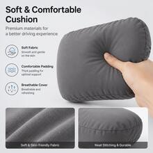 H&R Car Headrest Pillow Neck Support Cushion Ergonomic Driving Comfort Pad - Grey - View 3