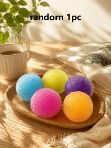 1pc Handmade Slush Texture Moldable Squish Ball, Icy Grain Soft Round Hand Pinch Play Toy For Kids - Smoothie Maker - View 7