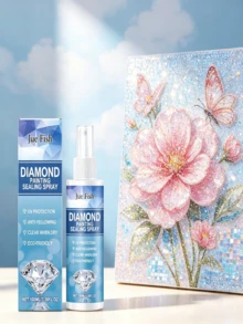 JUE-FISH Diamond Painting Sealing Spray, Daily Use For Diamond Painting Sealing And Craft Cleaning, Quick-Drying Transparent, Locks Diamonds And Prevents Falling, Anti-Yellowing And Enhances Gloss, Holiday Essential, Perfect Gift Choice - Liquid - View 1