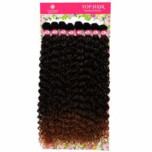 Cabelo Cacheado Fibra Macia com Colágeno 70cm 8Telas 320g Top Hair KIMI - T1B/30 preto+mel escuro - Visão 3