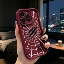 1件 [純 Android 版本] 白色蜘蛛網黑色爪痕個性化蜘蛛抓痕歐美風極簡復古創意怪獸蜘蛛絲酒紅深紅血紅萬聖節，霧面紅色鏡框階梯設計全覆蓋防摔軟殼，[國際版非本地版] 適用於 Android/GALAXY/A/S/FE/PLUS/ULTRA/PRO/NOTE/POCO/X/Transsion/HOT/PLAY/SPARK/POP/SMART/RENO/Honor/E/G/手機殼 - 彩色 - 查看 2