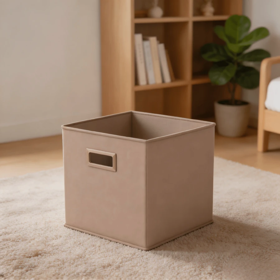 Cajas de almacenamiento plegables | Con tapa, a prueba de polvo, varios tamaños combinables | 8 colores disponibles, armario, dormitorio, almacenamiento y organización - Marrón - Ver 1