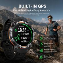 SENBONO 男士重型 GPS 智慧手錶，適合戶外運動，健身追蹤器，多種運動模式，全天健康與睡眠監測，1200mAh 電池，手電筒，GPT，訊息通知，天氣同步，兼容 iOS 與 Android - 查看 5