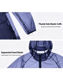 CAMEL CROWN Unisex Outdoor Sun Protection Jacket, New Summer Raw Yarn Skin Coat, Lightweight Breathable Mountain Style Outerwear - Nebula Purple - View 7