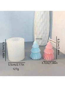 聖誕系列 聖誕樹香氛蠟燭矽膠模具 1件 DIY 樹脂石膏擴香石裝飾擺件模具 - 聖誕樹 - 查看 3