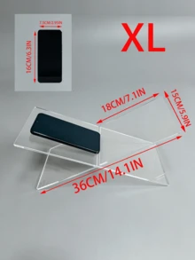 1pc X-Shaped Transparent Acrylic Bookshelf, Reading Book Display Stand, Music Album And Book Display Rack, White And Black Home Display Shelf, Suitable For Library, Cookbook, Music Album And Various Books Reading And Storage - Transparent - View 14