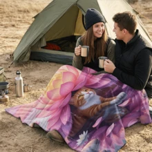 1PC Flannel Blanket, Summer Blanket, Bed Blanket , Blankets For Camping, Blanket For Beach, Throw Blanket, Multi-Use Blanket Soft , Cooling Blanket - Blanket - View 6