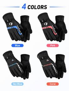 Winter Fleece Touchscreen Gloves, Unisex, Windproof, Waterproof, Warm, Anti-Slip Grip, Suitable For Driving, Cycling, Commuting And Outdoor Activities - Multicolor - View 10