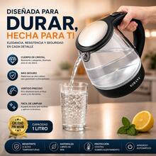 Tetera Cafetera Eléctrica Sokany de Vidrio de 1L, Jarra de Cristal con Base Eléctrica, Hervidor de Agua Rápido y Elegante, Ideal para Té, Café e Infusiones - Tipo de Enchufe A Japonés (100V) - Ver 8