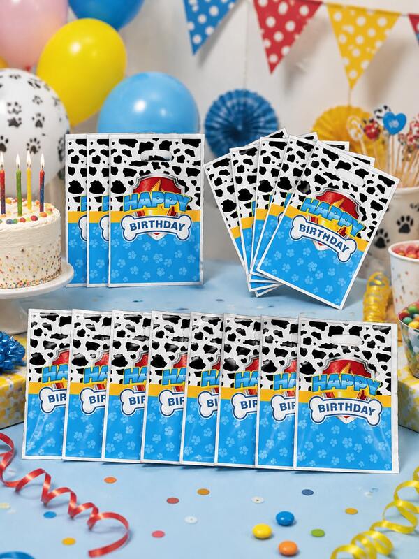 10Pcs Paw Patrol Gift Bags Are Suitable For New Theme Party Gift Bags, Birthday Party Decorations, Gift Packaging Bags, Suitable For Birthdays, Halloween Gift Bags And Also Suitable For Party Atmosphere Decoration, Perfect Party Decoration