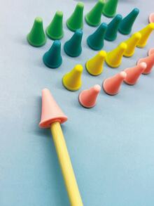 [20pcs]Macaron Color Soft Silicone Needle Caps, 2cm/2.2cm 2 Sizes Available, Pink Yellow Blue Green 4 Colors 5pcs Each, With Storage Box, Prevents Needle Slippage, Suitable For Various Knitting Needles - Knitting Needle Cap - View 4