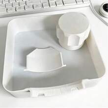 1/3pcs Washing Machine Drain Pan Set | Effectively Prevents Leaks And Overflows, Designed For Washing Machines | White, Simple And Easy To Clean Laundry Accessory - Multicolor - View 6