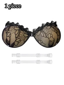 Sexy Lace Breast Petals Bras Invisible Strapless Silicone Breast Lift Tape Bra For Women - Multicolor - View 14