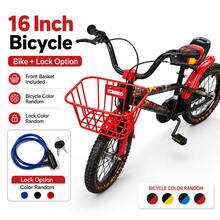 16-tums cykel med bakre bärarsäte, pedaler och handbromsdesign - Multifärgad - Visa 6