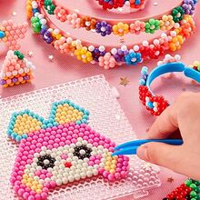 Kit Pembuatan Perhiasan: 3000 Manik Ajaib 24-Grid + Set Alat, Manik Perler Semprot Air, Tidak Perlu Pemanasan, Perekat Semprot Air, Ciptakan Kerajinan Tangan Menakjubkan dengan Manik Ajaib Ini - Cocok untuk Persahabatan, Kerajinan Tangan DIY Cinta, Hadiah Thanksgiving dan Paskah (Warna Aksesori Acak) - MultiWarna - View 2