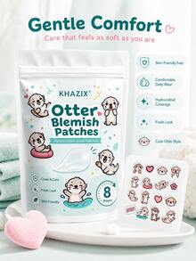 Cute Cartoon Pattern Acne Patches, Gentle Formula Comfortable Skin-Friendly Natural Acne Care Acne Patches - Otter - View 4