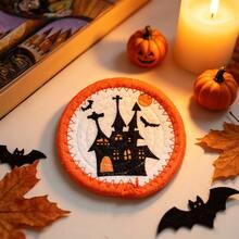 Crocheted Pumpkin Coasters - Handmade, Personalized Heat-Resistant Coasters, Perfect For Halloween And Fall Home Decor, Suitable For Parties, Weddings, Birthdays, Holidays, Home Decor, And Halloween Table Decorations. - Multicolor - View 3