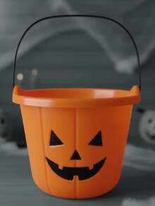 Halloween Pumpkin Bucket Candy Basket Halloween Decoration Halloween Party Favors - 桶 - 15x19cm - 查看 6