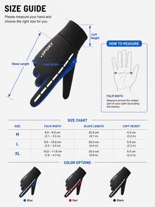 Winter Fleece Touchscreen Gloves, Unisex, Windproof, Waterproof, Warm, Anti-Slip Grip, Suitable For Driving, Cycling, Commuting And Outdoor Activities - Multicolor - View 3