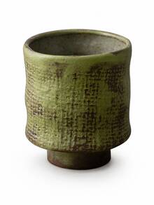 1pc Vintage Textured Ceramic Tea Cup, Japanese Retro Handmade Pottery Stoneware Handleless Coffee Cup, 200-220ml Small Espresso Latte Cappuccino Milk Water Cup, Suitable For Home Cafe Kitchen Office Breakfast Afternoon Tea Gift - Fabric-textured Disposable Cup - View 12