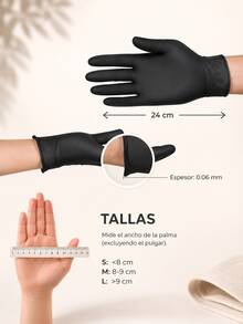 100 Guantes Azules, Negros, Rosas o Morados de Nitrilo Vinil de Alta Calidad, Sin Látex, Sin Polvo, Diseño Ambidiestro, Ajuste Perfecto, Desechables y Resistentes - 100 piezasM - Ver 5