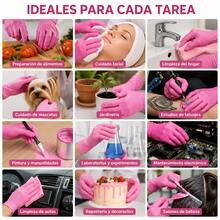 100 Guantes Azules, Negros, Rosas o Morados de Nitrilo Vinil de Alta Calidad, Sin Látex, Sin Polvo, Diseño Ambidiestro, Ajuste Perfecto, Desechables y Resistentes - 100 piezasM - Ver 4