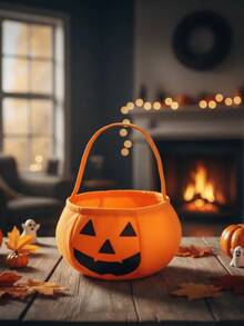 Halloween Pumpkin Bucket Candy Basket Halloween Decoration Halloween Party Favors - TNT籃子 - 16x14cm - 查看 7