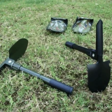 Foldable Portable Truck-Mounted Engineer Shovel Camping Tent Outdoor Shovel Self-Defense Survival Tool Compass Storage Bag - A - 查看 8