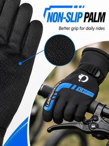 Winter Fleece Touchscreen Gloves, Unisex, Windproof, Waterproof, Warm, Anti-Slip Grip, Suitable For Driving, Cycling, Commuting And Outdoor Activities - Multicolor - View 5