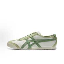 Asics Authentic Onitsuka Tiger Mexico 66 Leather Sneakers - White/Blue/Red Classic Low-Top | Premium Japanese Heritage Footwear | Slim-Profile Lightweight Trainers - 蘋果綠 - 查看 1