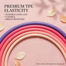 5-Level Resistance Band Set With Handles, Stackable Fitness Band Kit, Includes Door Anchor And Ankle Straps, Suitable For Home Gym, Muscle Shaping, Strength Training, Yoga And Stretching - Multicolor - View 2