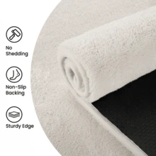 EDIMENS Rugs Living Room Large 160x230, Grey Rug For Bedroom Washable Area Rugs Anti Slip Fluffy Rug Shaggy Cream Carpets Extra Large Rugs For Living Room, Home Decor - Creamy White - View 4