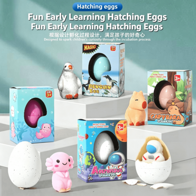 1pc (Random Color) Water-Hatching Egg Toy Animal Model, Dumpling Shaped Pinched Music Blind Box, Cute Bun Shape, Decompression Sensory Ball, Decompression Fingertip Toy, Hobby, Collection, Party Supplies, Collection Toys, Collection Display And Storage Mysterious Gift Box