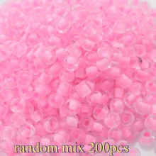200Pcs 4mm Transparent Color Core Glass Seed Beads, Irregular Round Mini Loose Beads For DIY Bracelet, Earring, Handmade Jewelry Making - Seed Beads - View 20