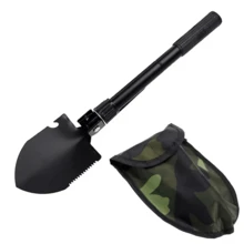 Foldable Portable Truck-Mounted Engineer Shovel Camping Tent Outdoor Shovel Self-Defense Survival Tool Compass Storage Bag - A - 查看 4
