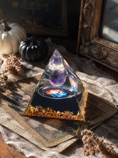 1 món đồ trang trí kim tự tháp họa tiết bí ngô Halloween bí ẩn, phong cách phù thủy rùng rợn, trang trí để bàn trong suốt, trang trí kệ chủ đề bí ngô, phụ kiện tiệc Halloween, vật trang trí trung tâm bàn nhà ma, trang trí nhà phong cách Gothic, đồ trang trí lò sưởi ngày lễ mùa thu, trang trí bàn làm việc văn phòng, trang trí phòng chủ đề phù thủy, phụ kiện tiệc Trick Or Treat, đạo cụ chụp ảnh chủ đề kinh dị, quà tặng kim tự tháp trang trí, đồ trang trí tiệc nhỏ trên kệ Halloween
