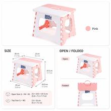 1pc Small Foldable Stool, Portable Plastic Folding Step Stool With Built-In Handle, Compact And Lightweight, Suitable For Home, Bedroom, Bathroom, Kitchen, Camping, Fishing, Picnic, Travel And Outdoor Use - Multicolor - View 13