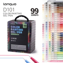Languo 45/72/99/144 Colors Fluorescent Gel Pen Set, 0.6mm Fine Tip Marker Pens, Suitable For Drawing, Coloring And Professional Art Use, Comes With Plastic Box Acrylic Storage Box, Easy To Collect, Flexible User Experience - Sets - View 11