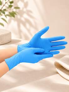 100 Guantes Azules, Negros, Rosas o Morados de Nitrilo Vinil de Alta Calidad, Sin Látex, Sin Polvo, Diseño Ambidiestro, Ajuste Perfecto, Desechables y Resistentes - 100 piezasM - Ver 1