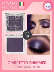 COSMI MILANO Made In Italy Holographic Shimmer Single-Color Eyeshadow Ultra Fine Pigments Three-Dimensional Iridescence Effect, Easy To Apply Without Flaking Long-Lasting Essential Eye Make-Up For Women Ideal Spring Summer Gift Birthday Party Daily Look And Event - 深紫色 - 查看 1